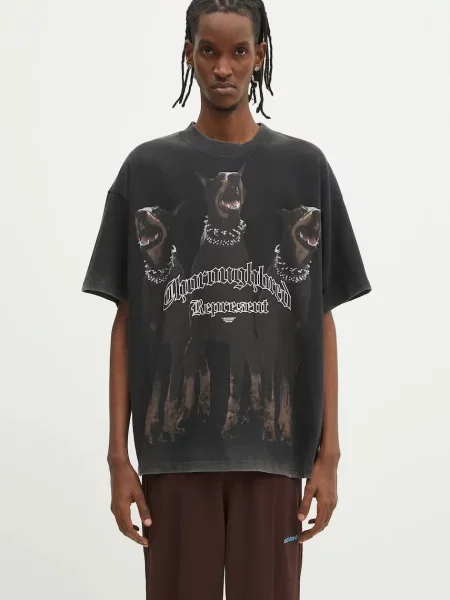 Represent tricou din Thoroughbred barbati cu imprimeu negru