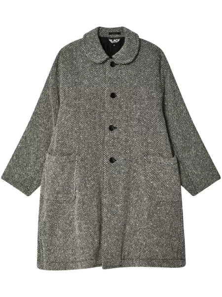Palton Black Comme Des Garçons cu model herringbone negru