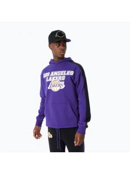 Bluza New Era NBA Large Graphic OS Hoody Los Angeles Lakers purple fioletowa