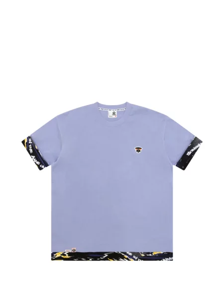 Tricou Aape By A Bathing Ape cu aplicații violet