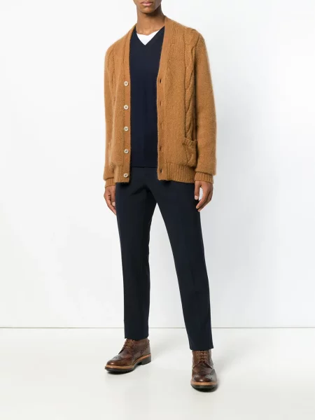 Dzianinowe jeansy skinny Polo Ralph Lauren z wysoką talią niebieskie