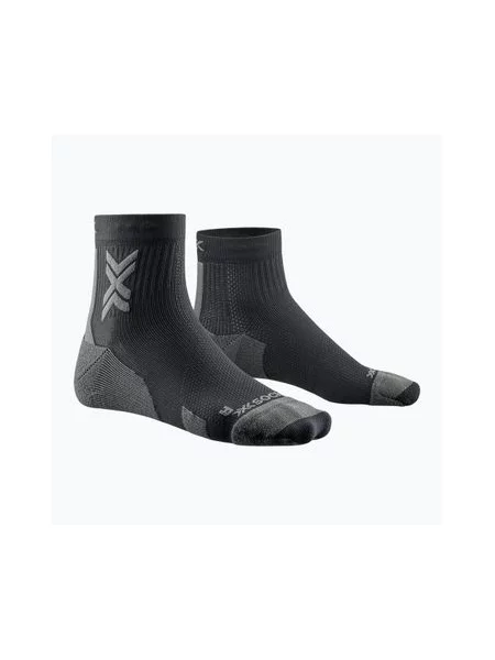 Шкарпетки для бігу X-Socks Run Discover Ankle чорні/вугільні чорні