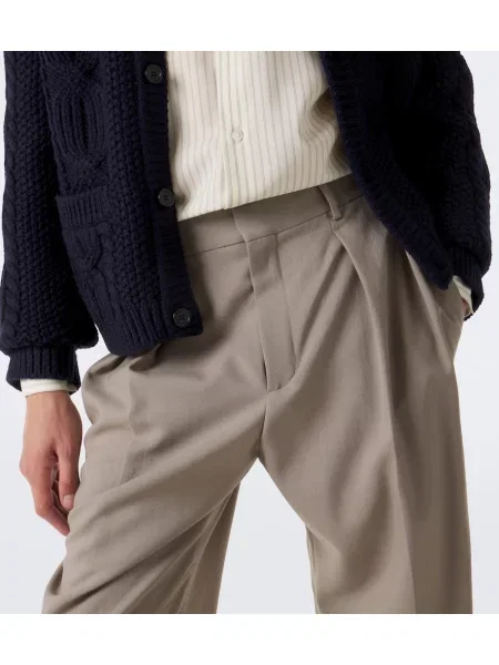 Pantaloni Saint Laurent de lână gri