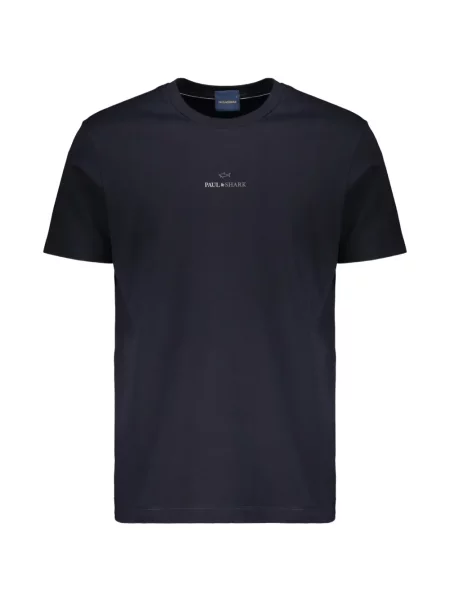Tricou Paul & Shark cu imagine cu decolteu rotund albastru