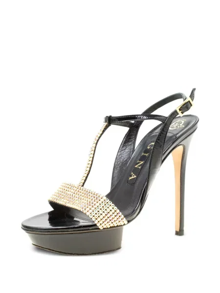 Sandale Gina de cristal negru
