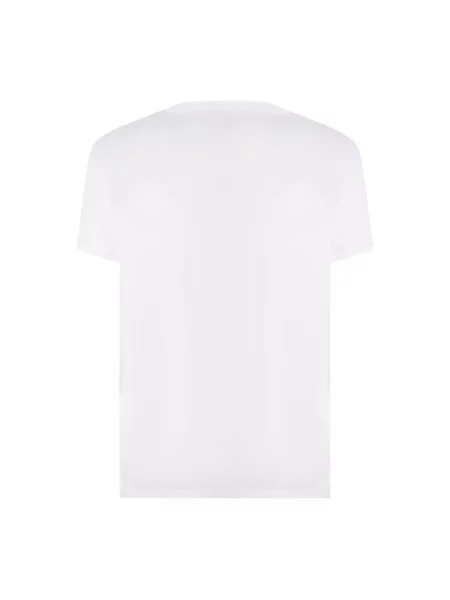 Koszulka Maison Margiela z logo z krótkim rękawem z dekoltem w kształcie litery U biała