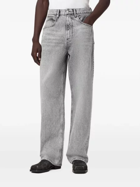 Blugi drepți Allsaints gri