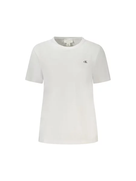 Haftowana koszulka Calvin Klein biała