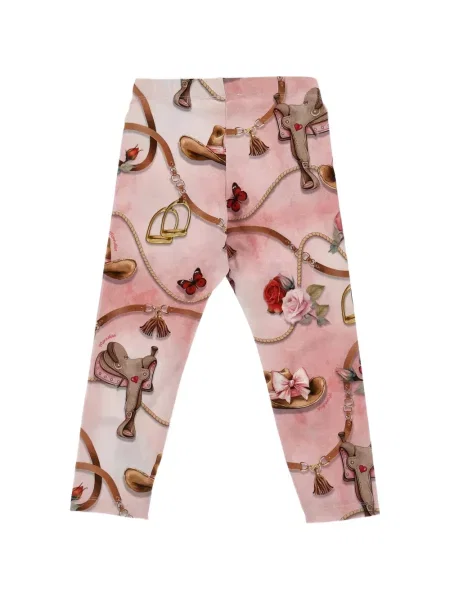Legginsy dziecięce Monnalisa różowe