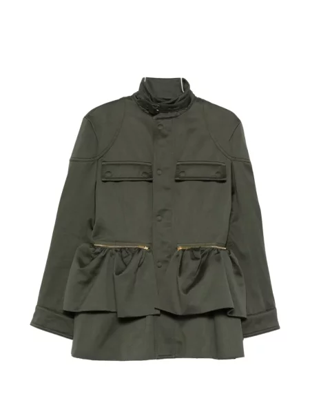 Παλτό Carven με βολάν πράσινο