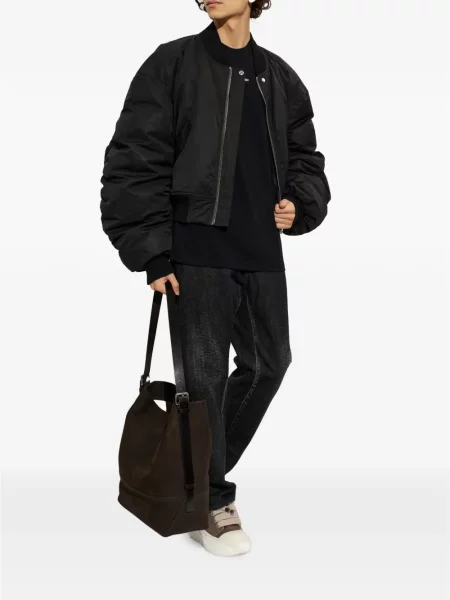 Lung tricou 44 Label Group cu imagine negru