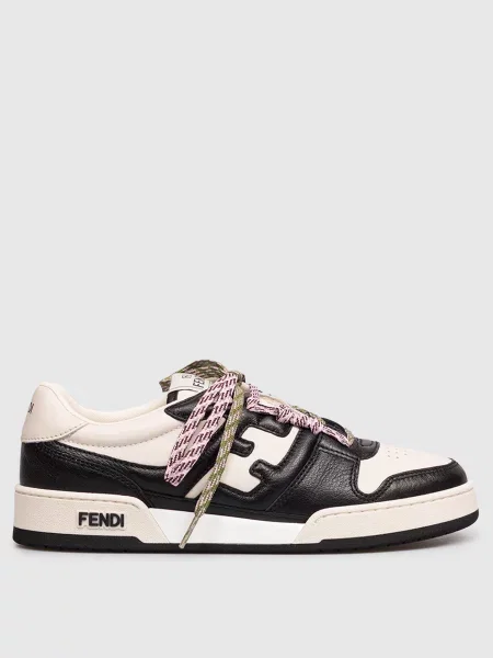 Шкіряні кросівки Match Fendi бежеві