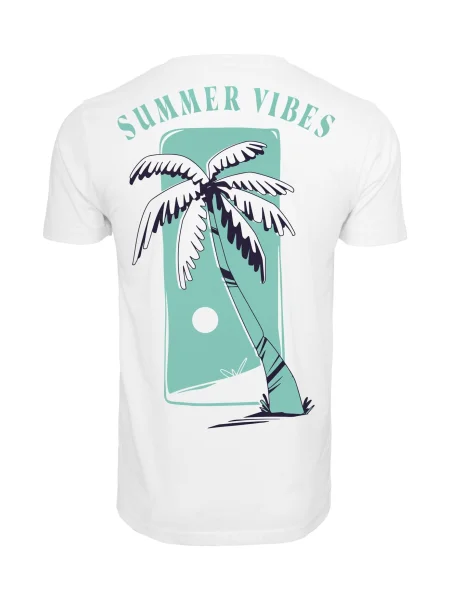 Mister Tee Majica Summer Vibes meta / črna bela