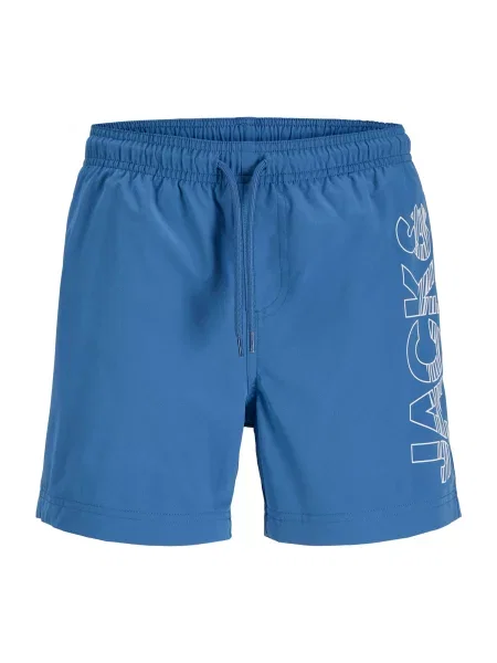 Jack & Jones Junior Plavecké šortky JPSTMaui Wave zafírová biela