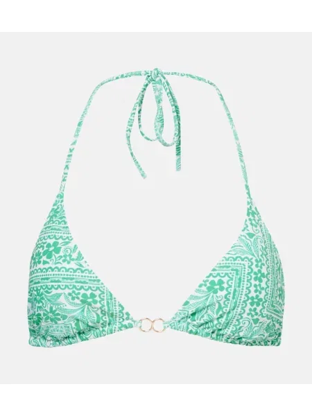 Bikini Melissa Odabash cu imagine cu gât halter verde