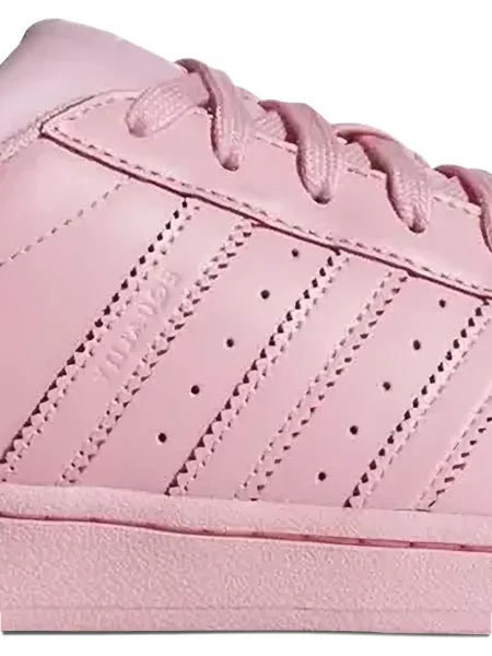 Sneakerși Adidas Superstar cu șireturi din dantelă gri