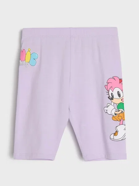Sinsay Krátké legíny Sonic The Hedgehog levandulová