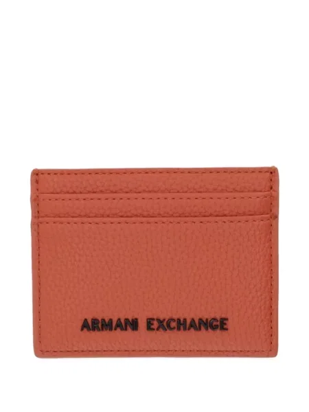 Portofel Armani Exchange cu autograf portocaliu