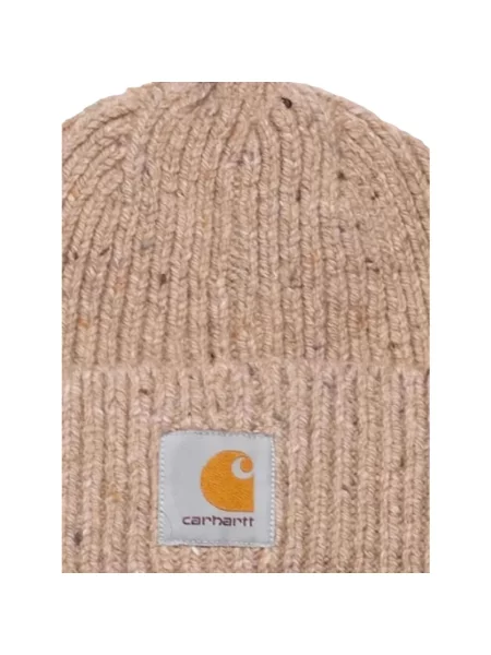 Czapka beanie z mieszanki wełny i bawełny model ANGLISTIC' Carhartt Work In Progress beżowa