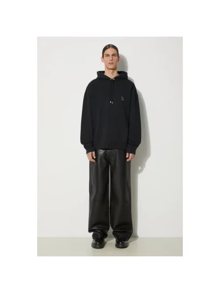 Maison Kitsuné bluza Bold Fox Head Patch Oversize Hoodie z kapturem gładka czarny