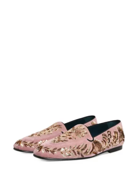 Βελούδινα φλοράλ σκαρπινια Dolce & Gabbana ροζ