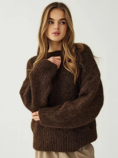 Noella Pulover N-Monika Knit ciocolatiu