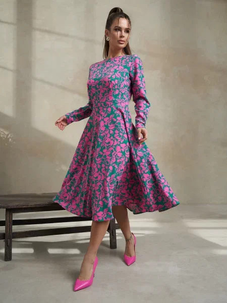 ISSA Plus Сукня міді зелений