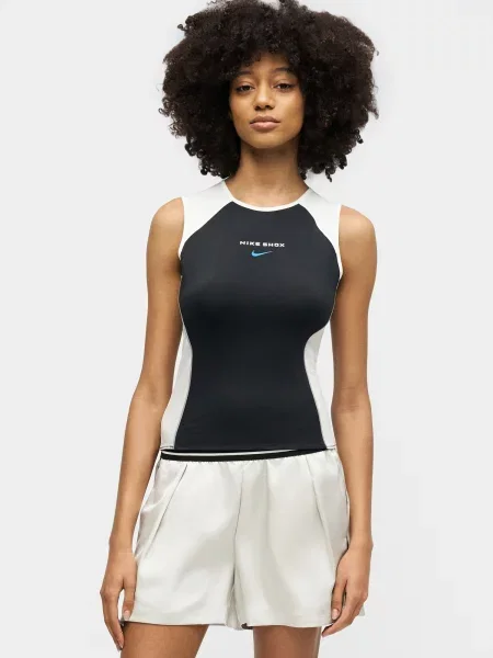 Nike Sportswear Top negru alb