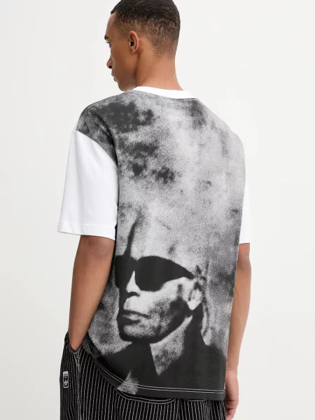 Тениска Karl Lagerfeld Jeans с принт бяло