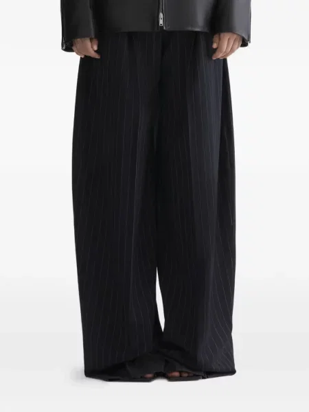 Pantaloni Mugler cu dungi negru