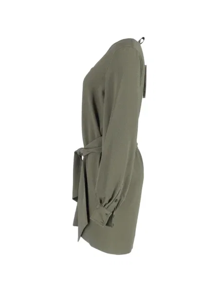 Rochie mini Ganni cu decolteu în V de costum verde