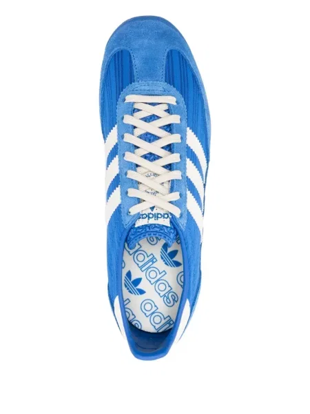 Sneakerși Adidas din piele cu dungi albastru