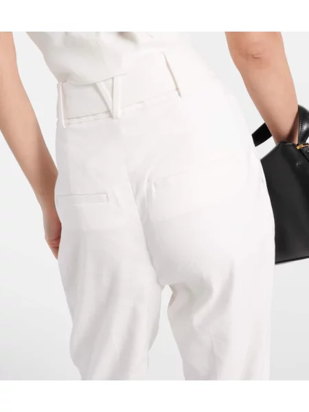 Pantaloni Veronica Beard cu talie înaltă de in