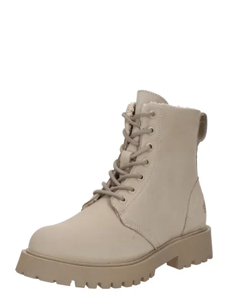 Apple of Eden Šněrovací kozačky GENEVE šedobéžová