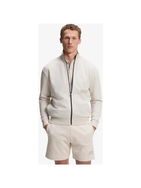 Bluza BOSS Collar Full Zip S biały