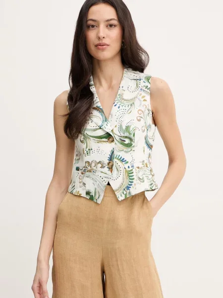 Marella vestă de in MELODIA alb