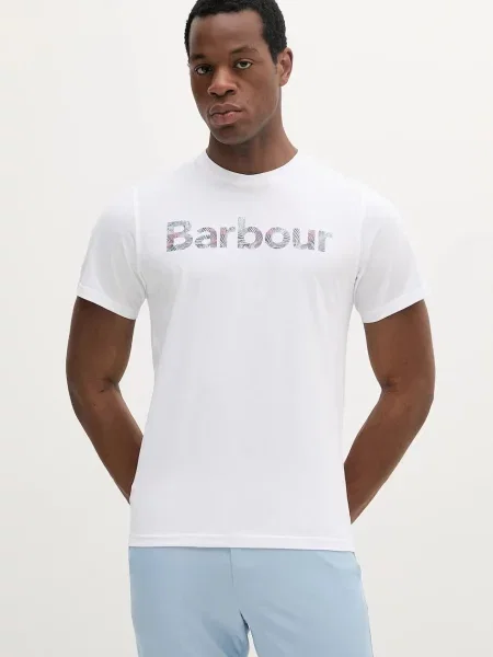 Тениска Barbour Devon Graphic T-Shirt с принт бяло