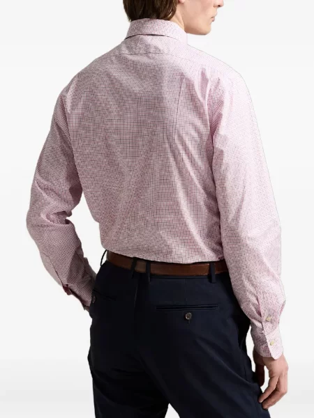 Samt prugasta košulja Polo Ralph Lauren s vezom plava