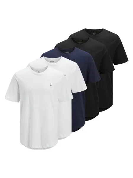 JACK & JONES Tričko modrá / černá bílá