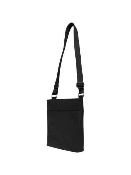 Válltáska Calvin Klein Bold Ck Flatpack fekete