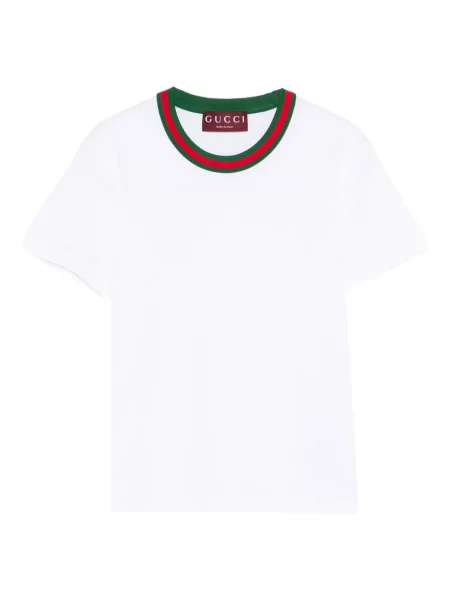 Tricou Gucci cu decolteu rotund alb