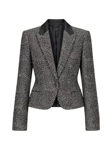 Вълнени подрязан boyfriend дънки Tom Ford черно