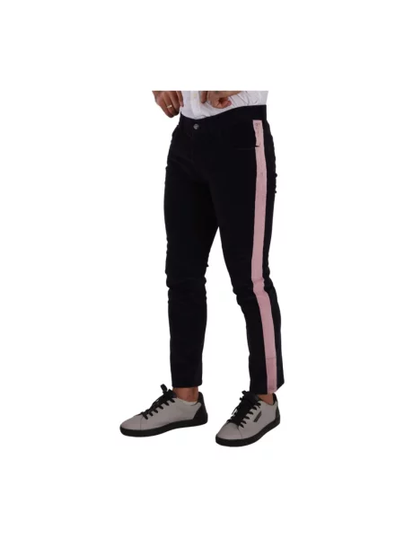 Skinny jeansy skinny Dolce And Gabbana sztruksowe czarne