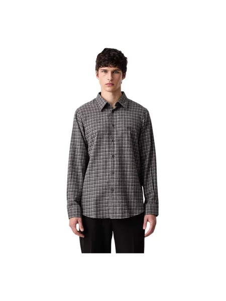 Koszula Armani Exchange w kratę szara