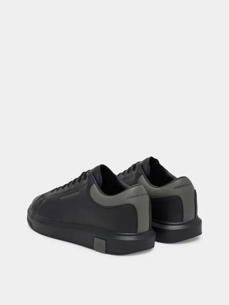 Кожаные кеды Armani Exchange черные