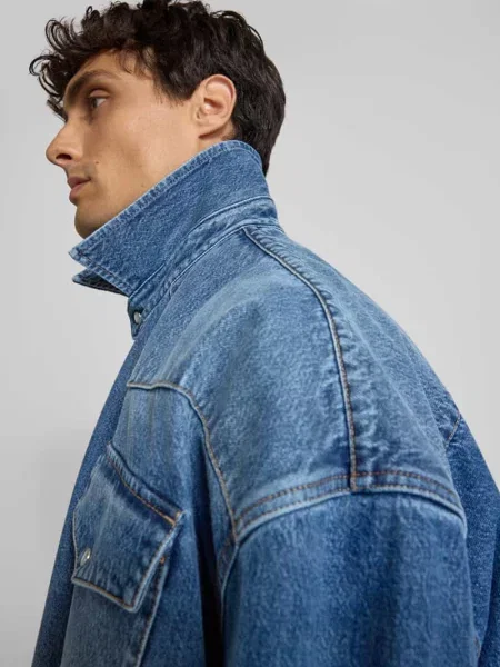 Koszula jeansowa z imitacji denimu Vetements niebieska