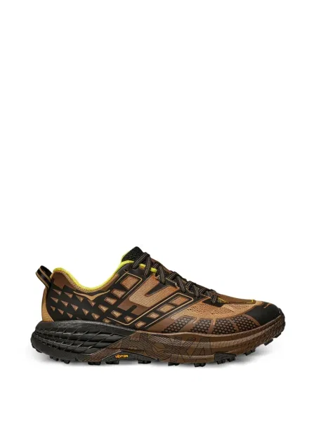 Sneakerși Hoka cu imprimeu geometric maro