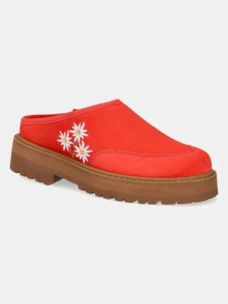 Замшевые шлепанцы Diemme оранжевые