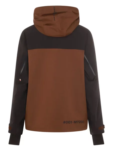 Geacă Moncler Grenoble cu glugă maro