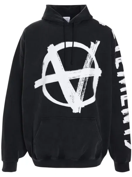 Hanorac cu glugă Vetements negru